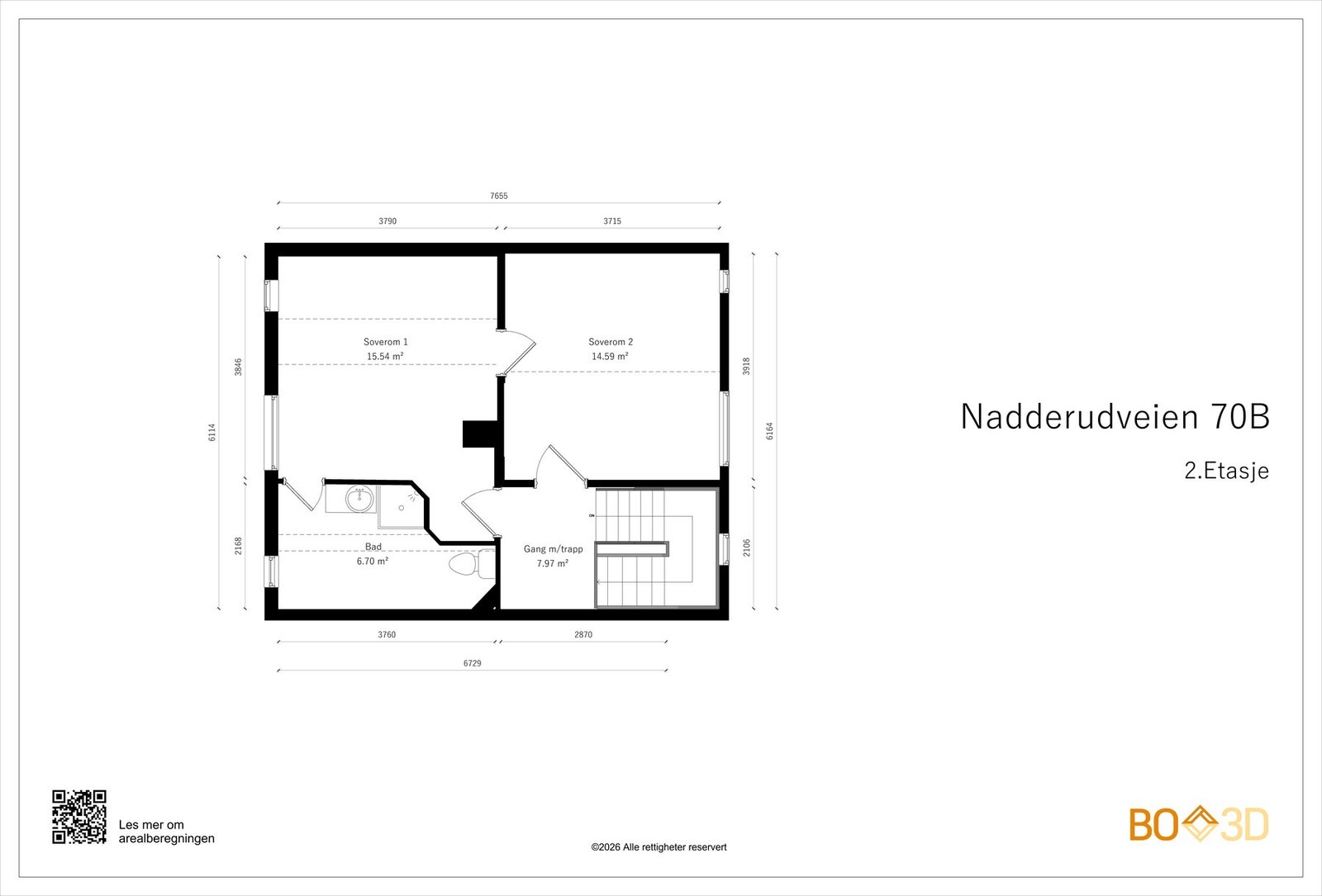 Plantegning 2. etasje Galleribilde