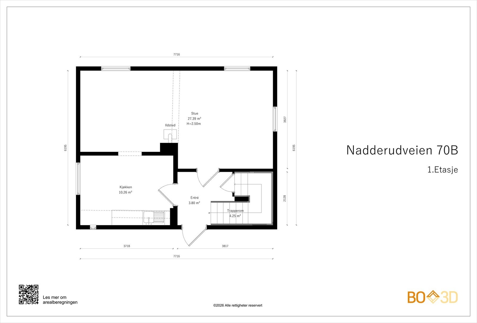 Plantegning 1. etasje Galleribilde