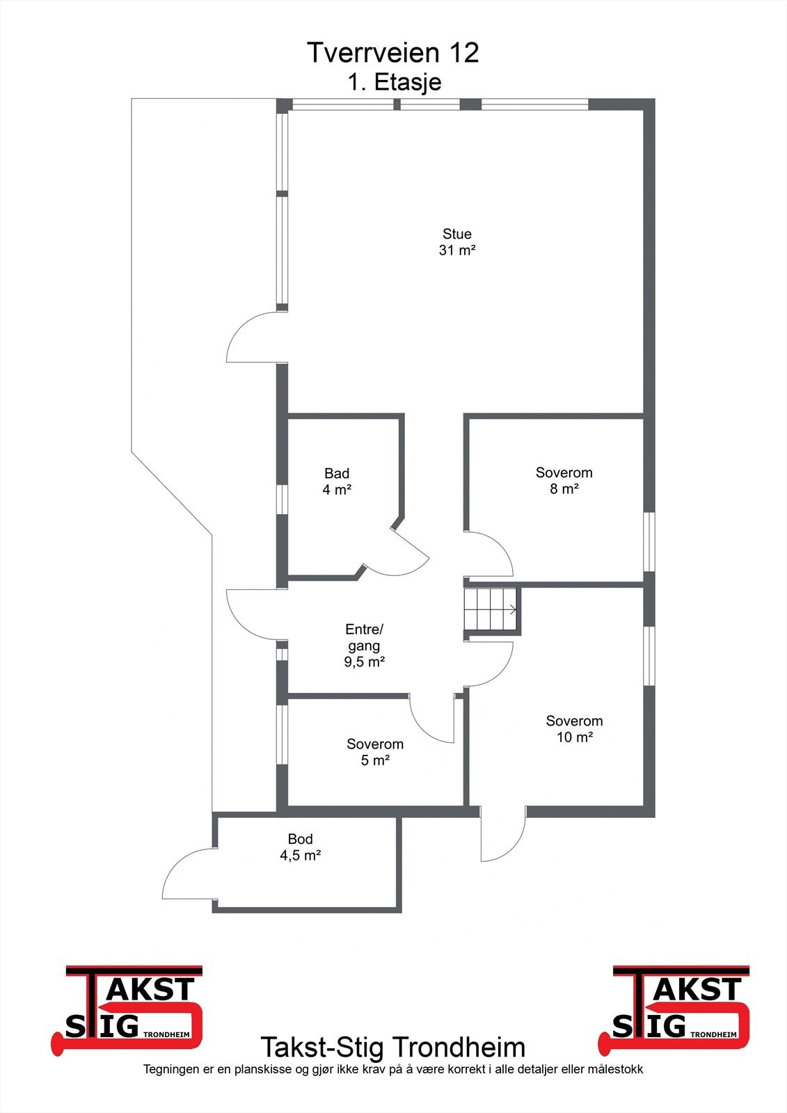Planskisse 1. etasje Galleribilde