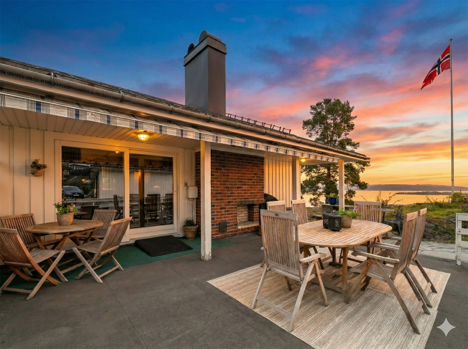 Boligen har en attraktiv beliggenhet innerst i en blindvei med usjenerte uteplasser og flott utsikt. - Foto: Tor Harald Johannessen - Digitalt retusjert Galleribilde