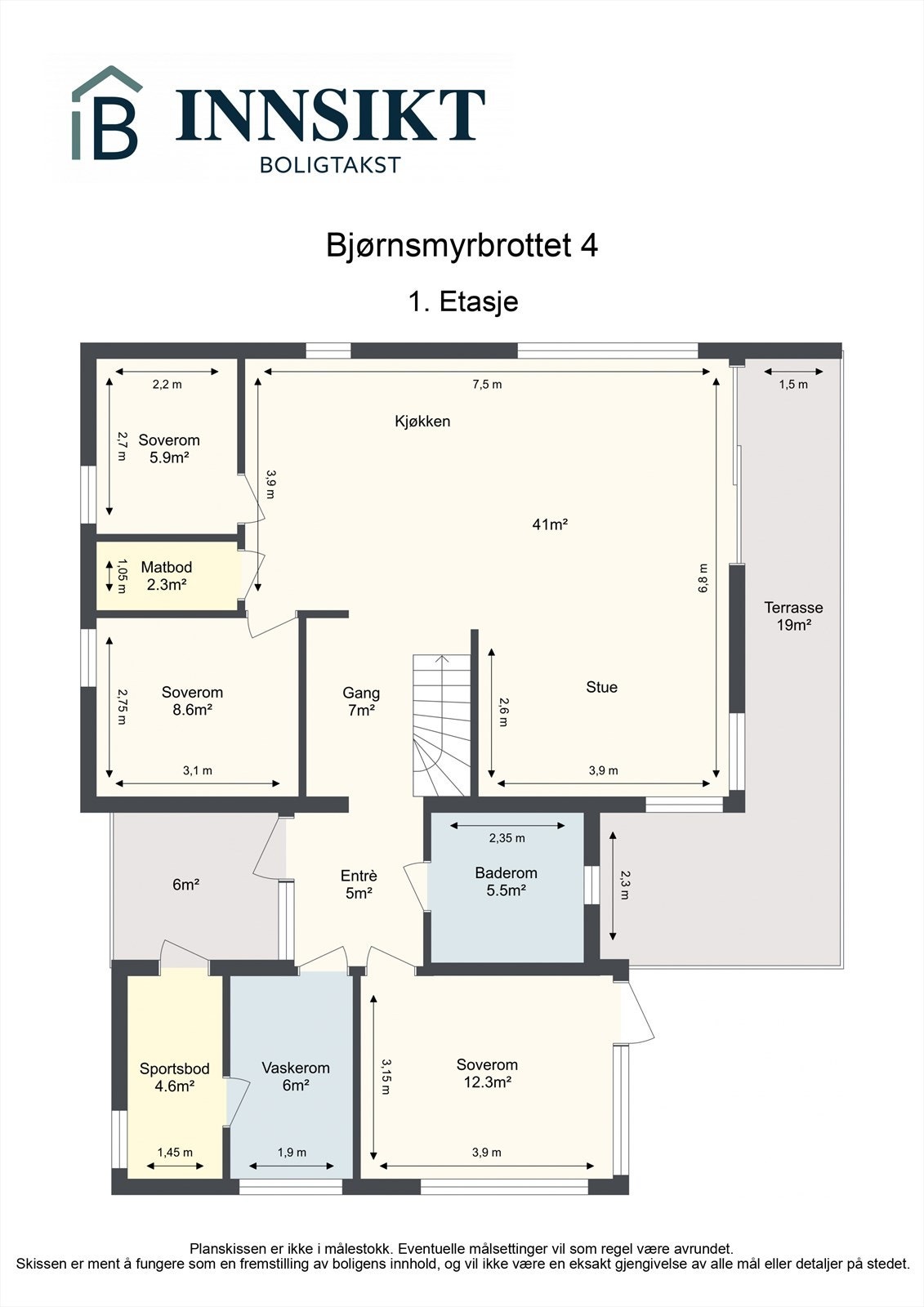 Planskisse 1.etasje. Galleribilde