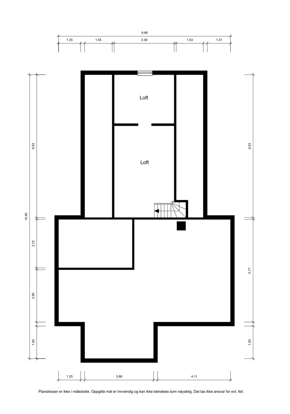 Plan loft/hems Galleribilde