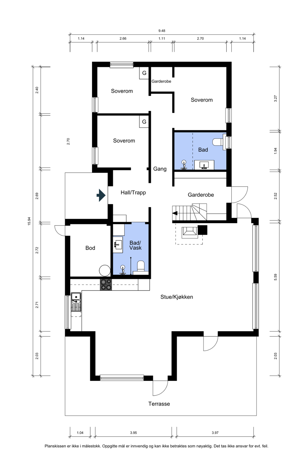 Plan 1. etg Galleribilde