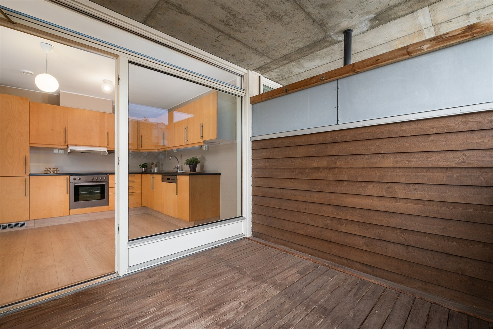 Terrassen er på 7,2 kvm. Galleribilde