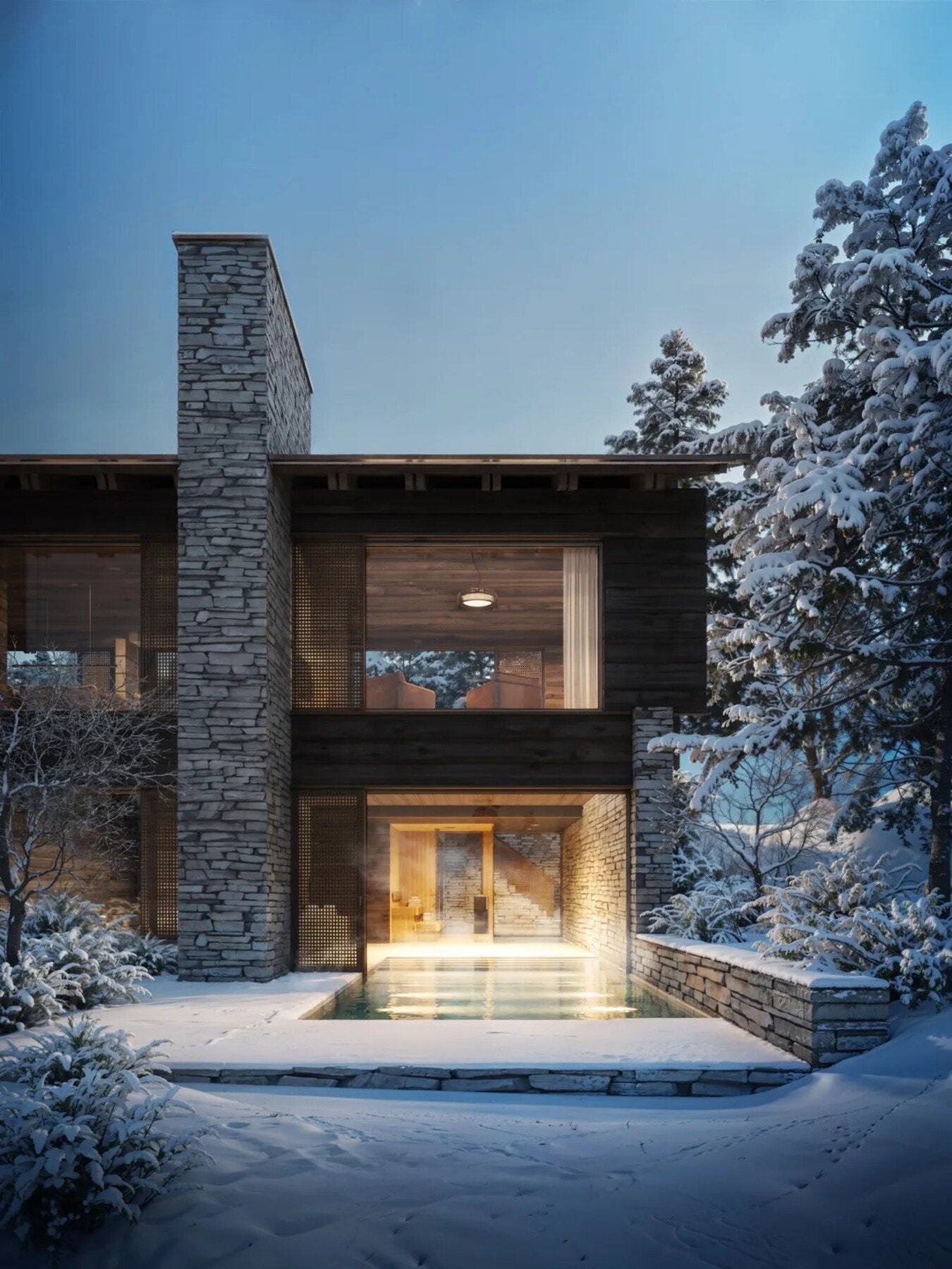 Innvendig og utvendig basseng med hev- og senkbar bunn Galleribilde