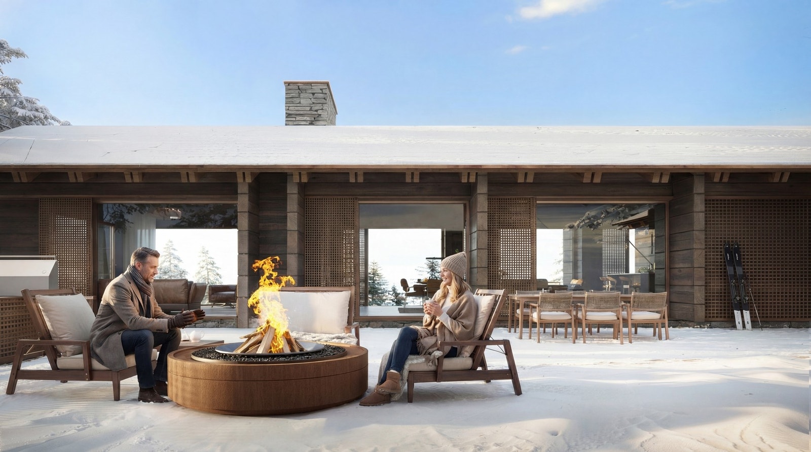 Her kan barn og voksne starte dagen i skibakken og fortsette med lange lunsjer i solen. Galleribilde