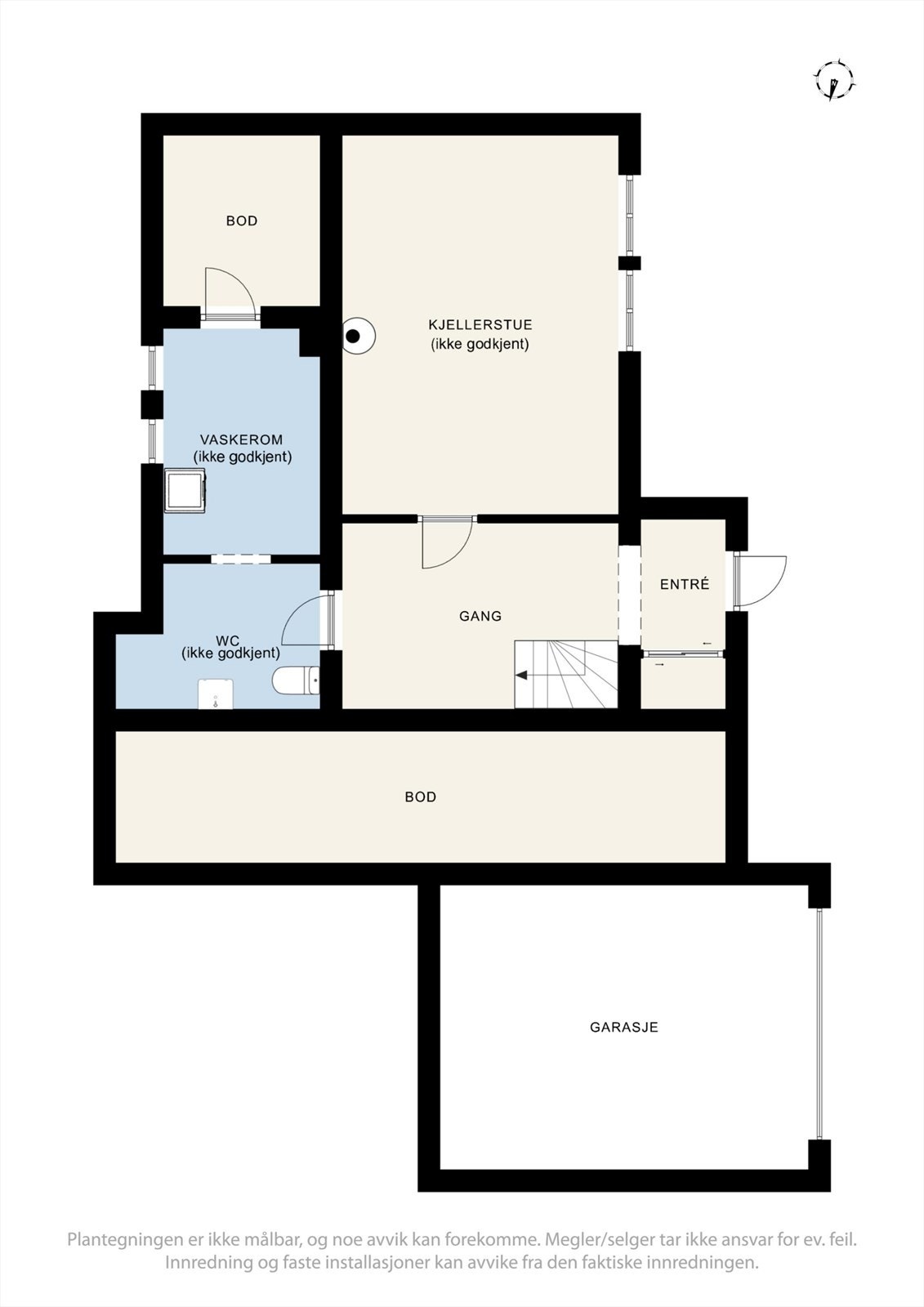 Plantegninger underetasje Galleribilde