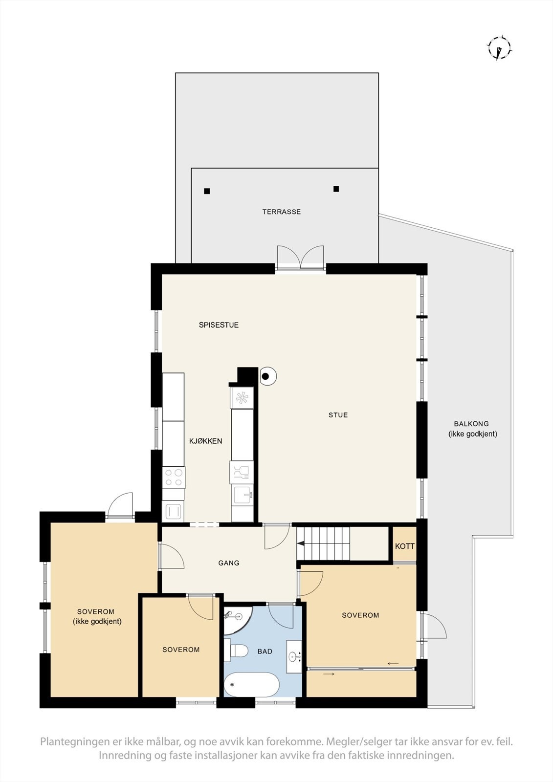 Plantegning 1. etasje Galleribilde