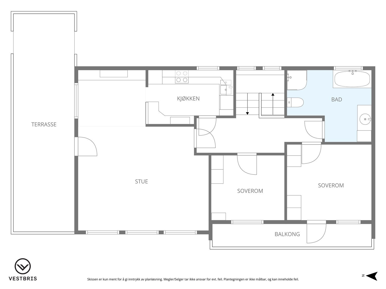 Plantegning av hovedetasjen. Galleribilde
