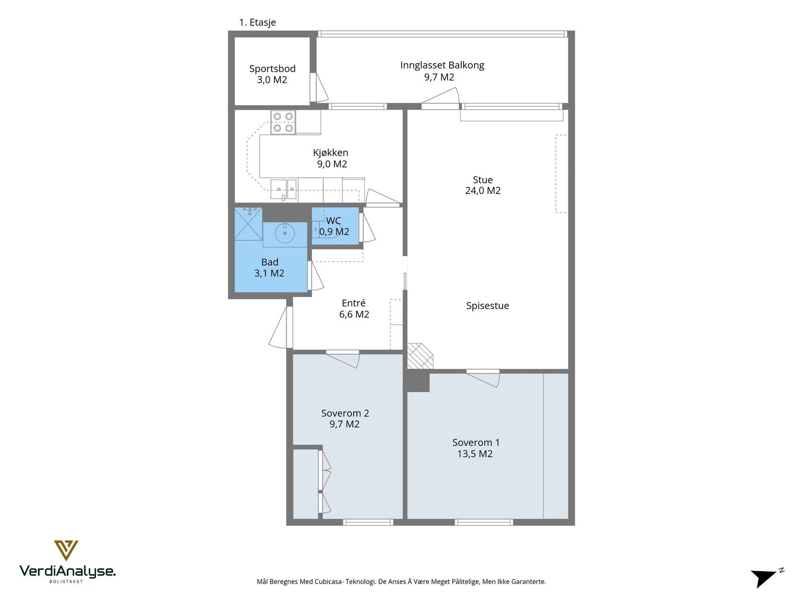 Planskisse Tors Veg 40A Galleribilde