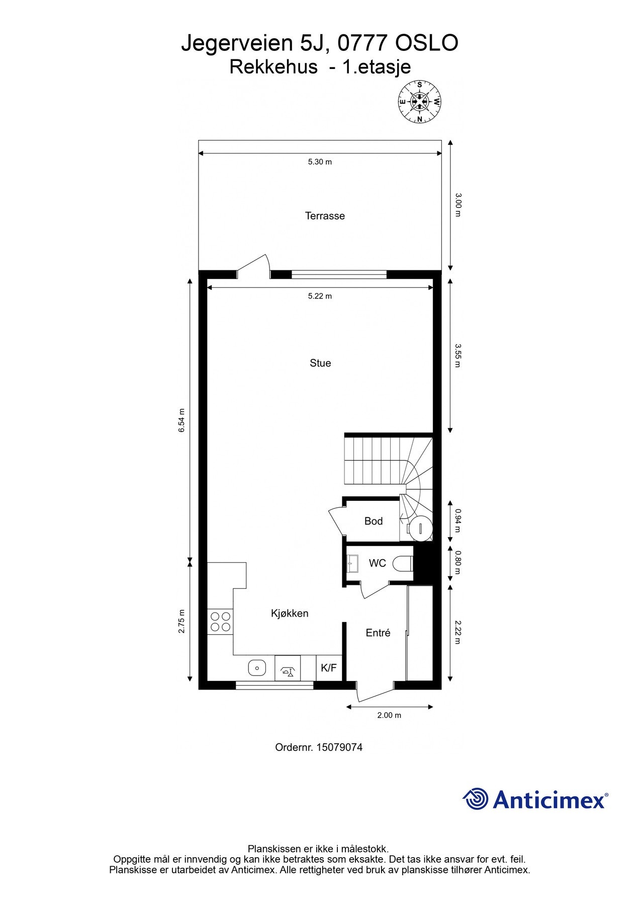 Dagens planløsning 1. etasje. Galleribilde