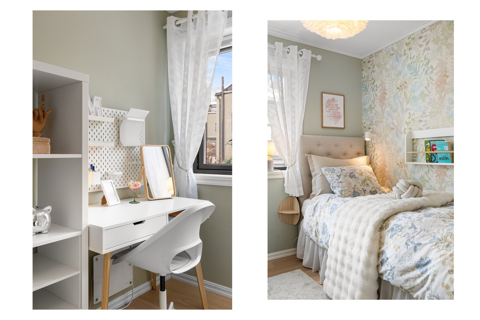 Soverom 3 egner seg godt som barne- eller ungdomsrom, med plass til seng, garderobeskap og pult. Galleribilde