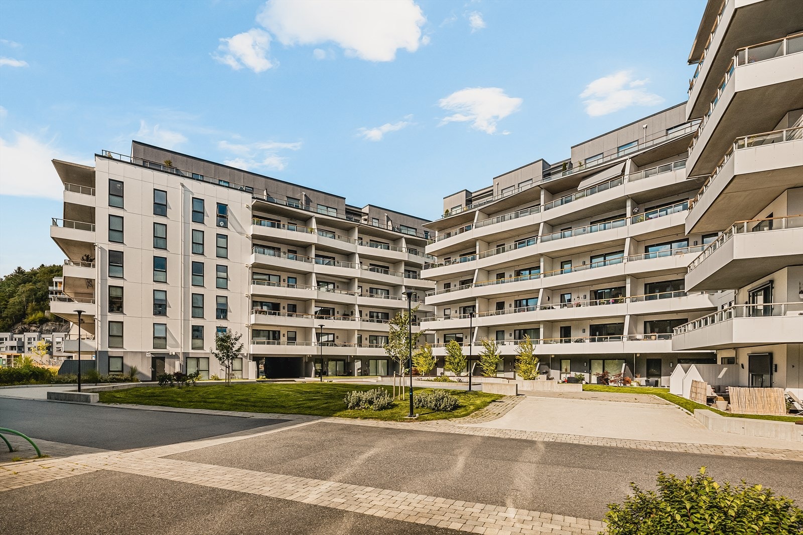 Sameiet Byhagen sto ferdig i 2018 og ligger skjermet til like bak Horisont kjøpesenter. Galleribilde