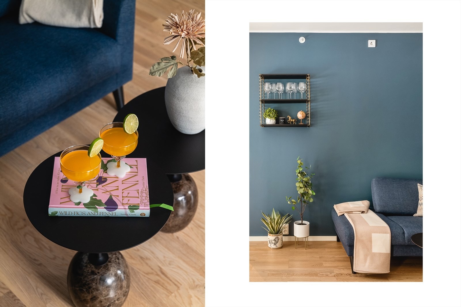 Legg merke til den behagelige fargetonen i stuen. Galleribilde