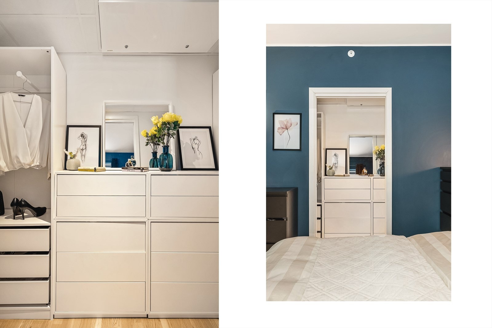 Walk-in garderoben er godt utstyrt og lekkert innredet. Galleribilde