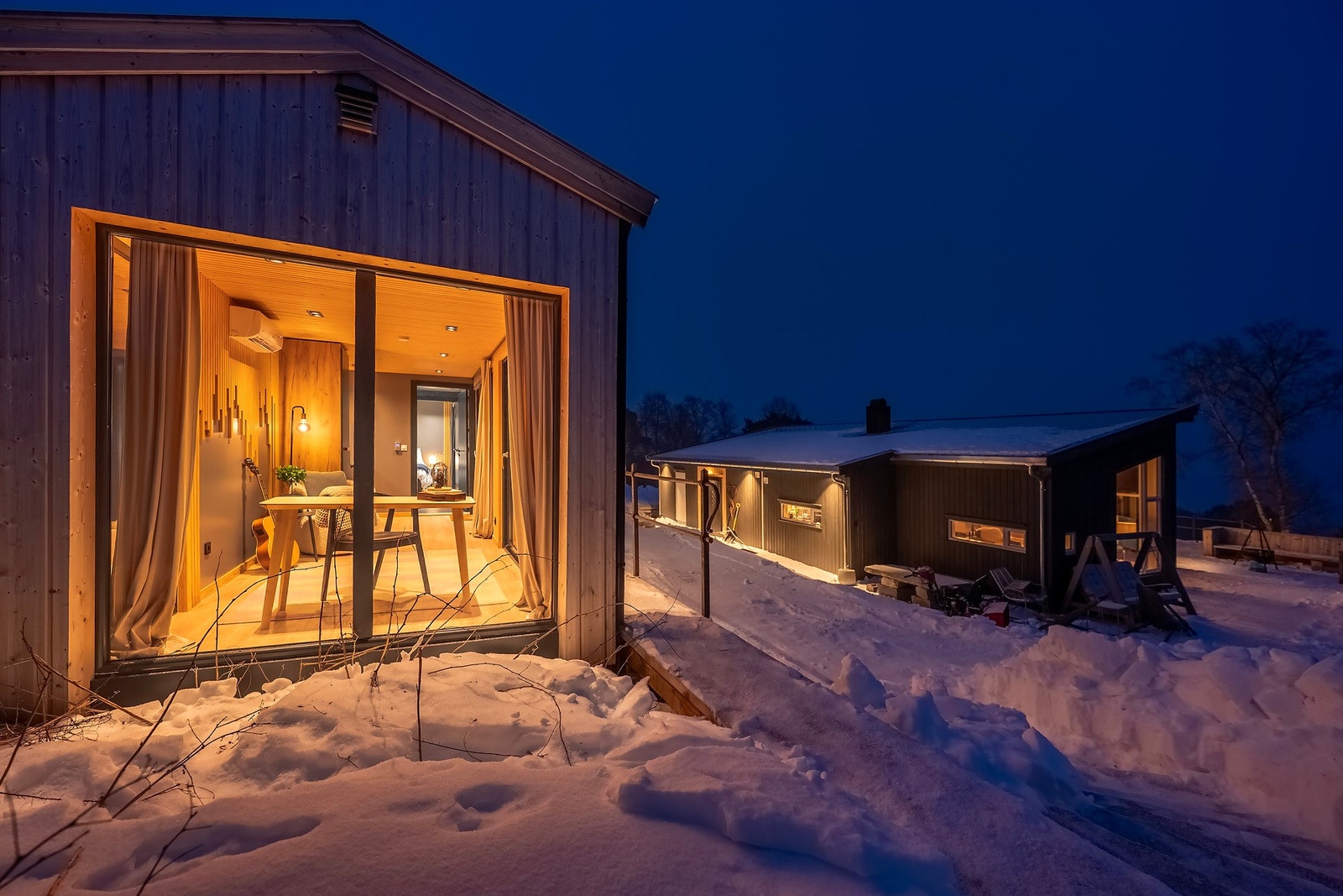 Annekset er på ca. 25 kvadratmeter. Galleribilde