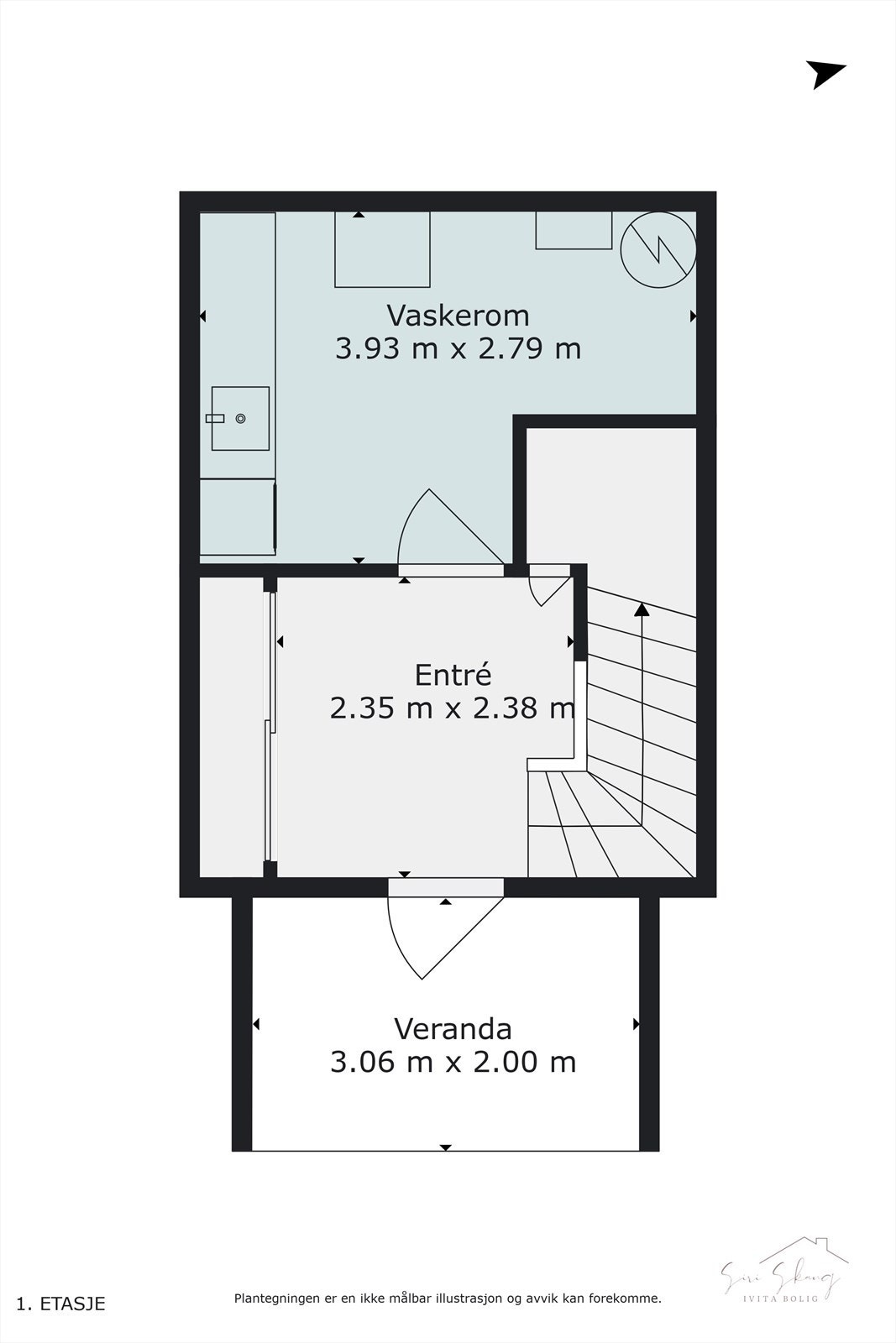 Plantegning i 2D av 1.etg. Galleribilde