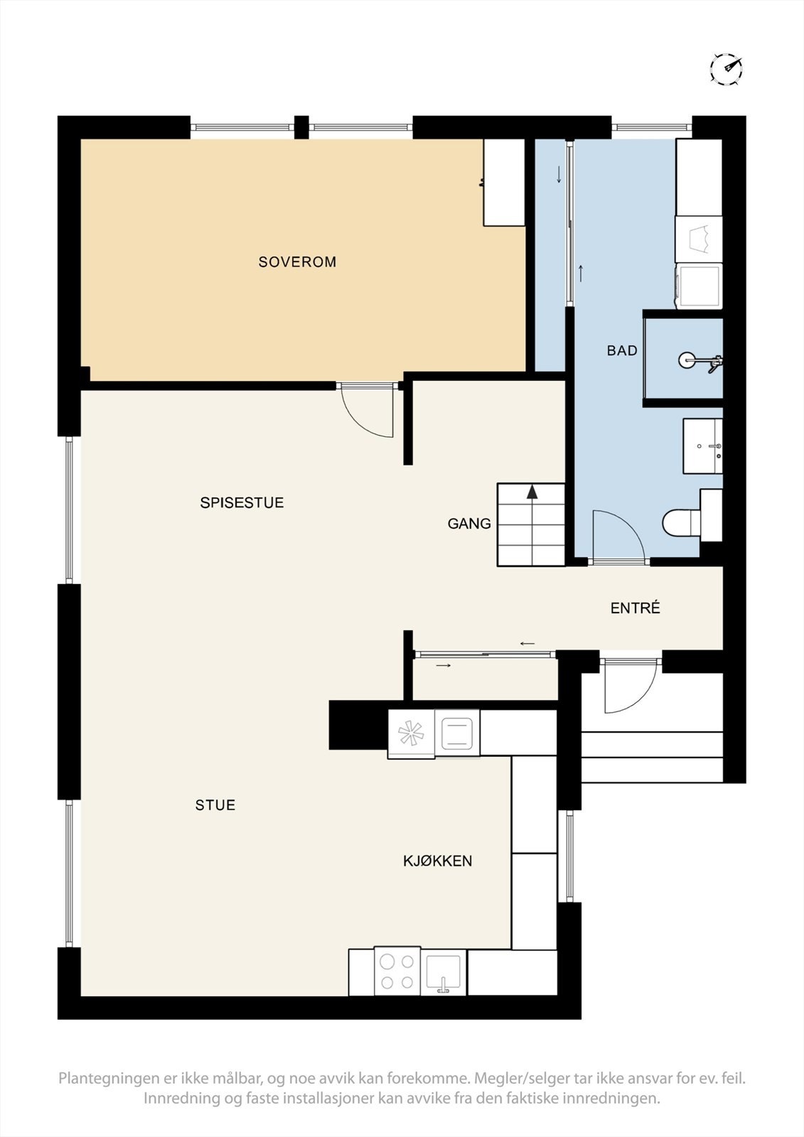 Plantegning 1. etasje Galleribilde
