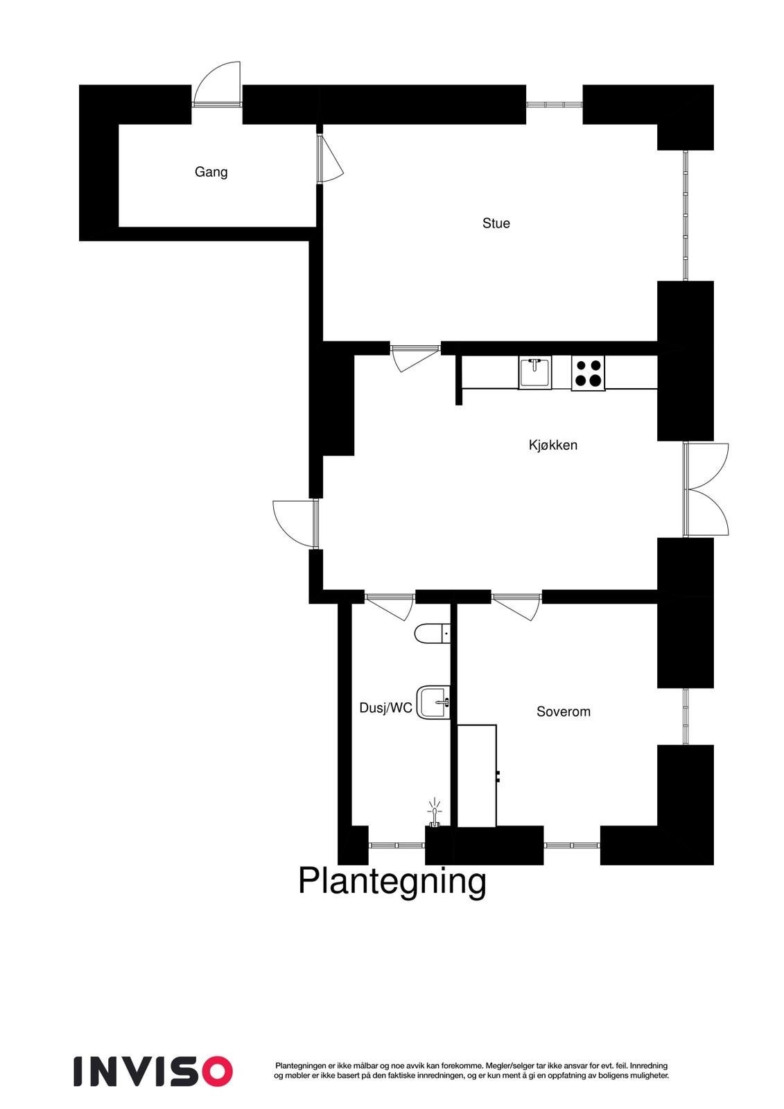 Plantegning av leiligheten. Galleribilde