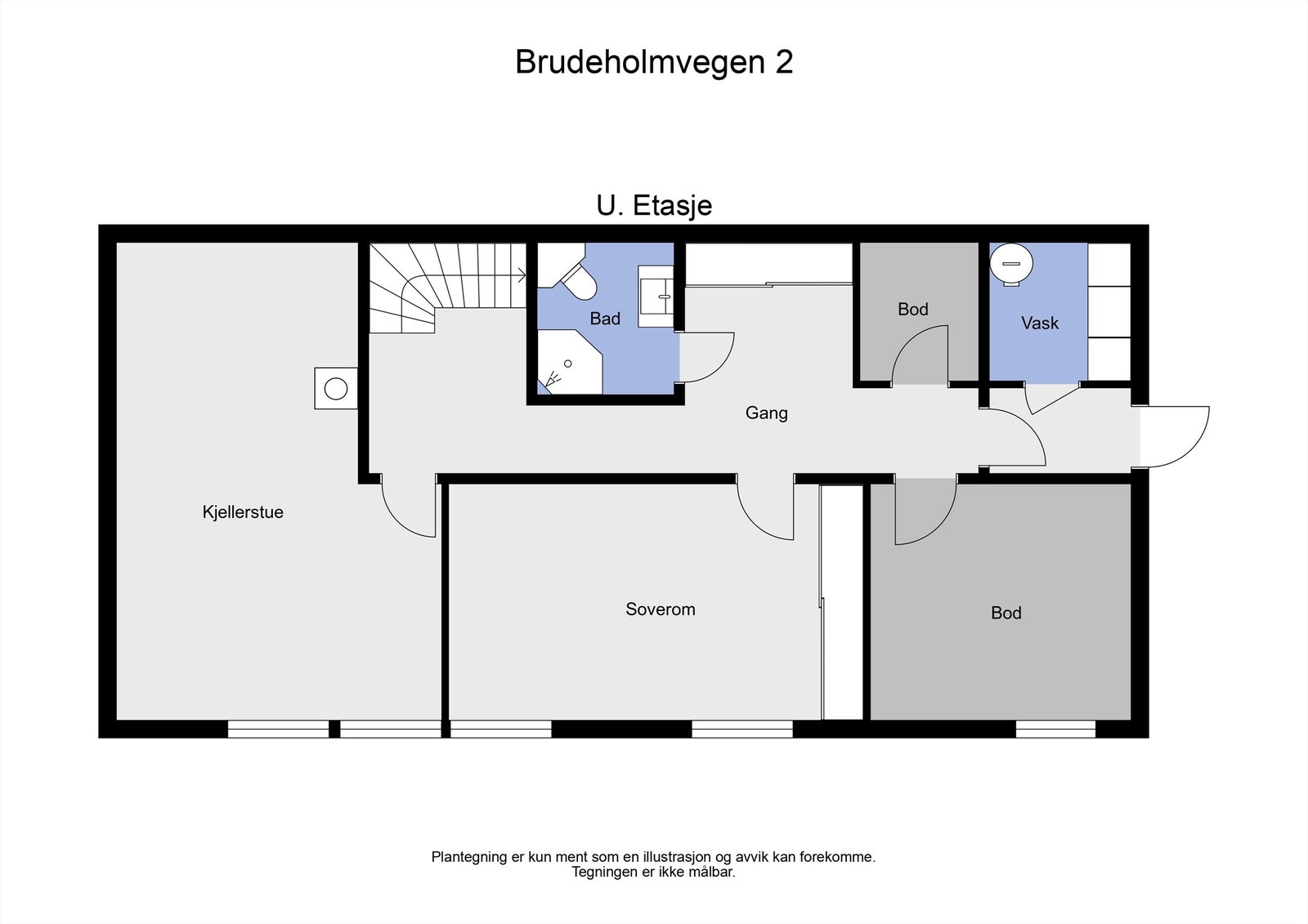 2 D plantegning underetasje Galleribilde