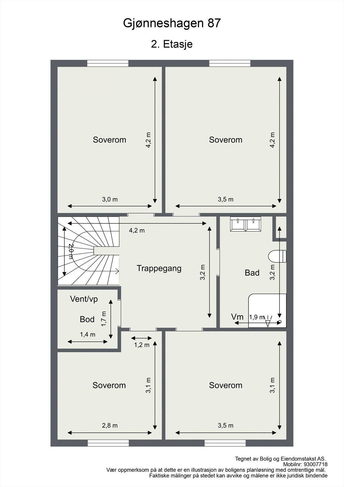Plantegning 2. Etasje Galleribilde