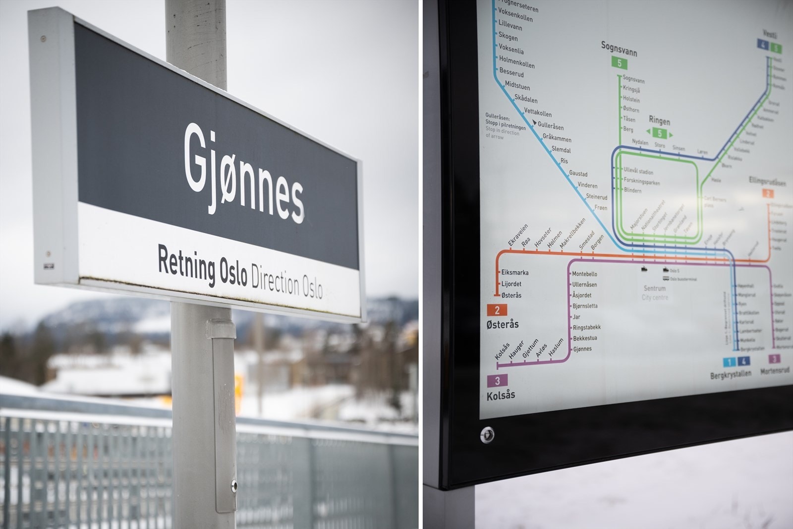 Gjønnes T-banestasjon og flere busslinjer gir enkel og rask tilgang til både Oslo og resten av Bærum Galleribilde