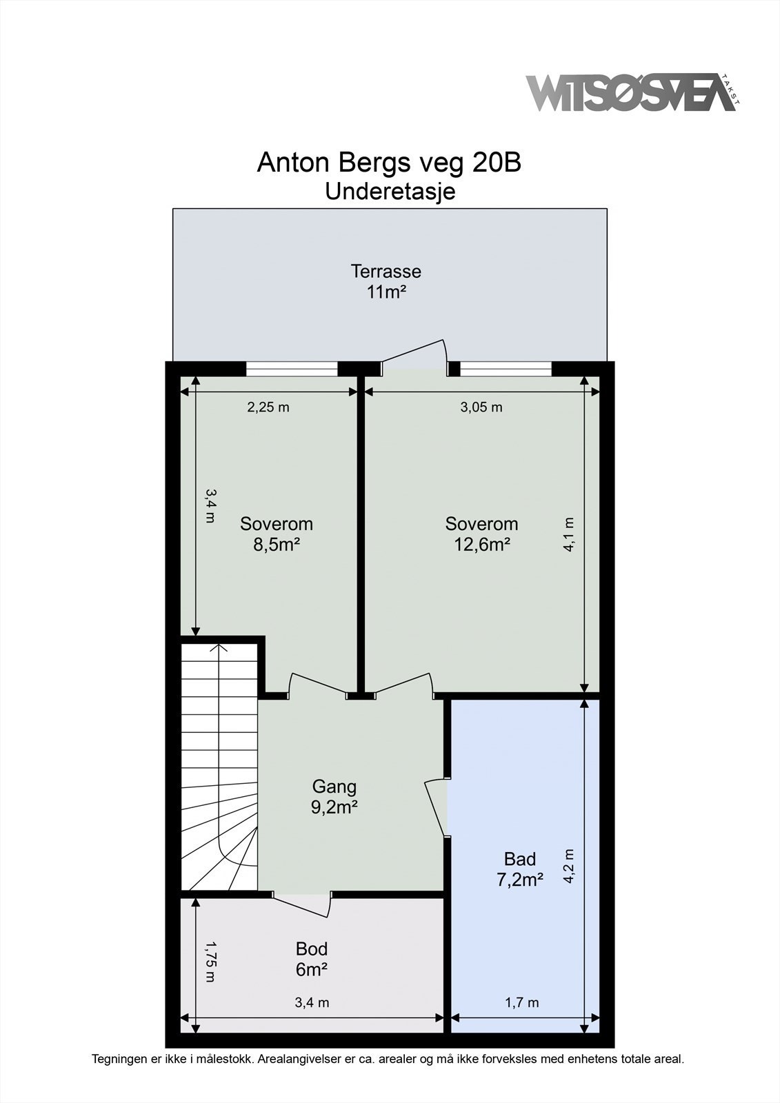 Planskisse underetasje. Galleribilde