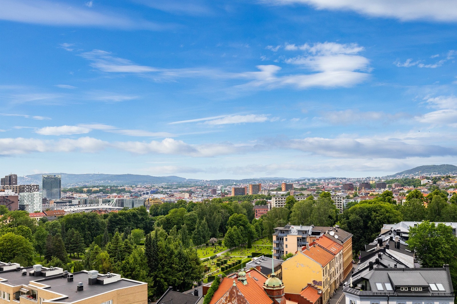 Utsyn fra takterrassen. Galleribilde
