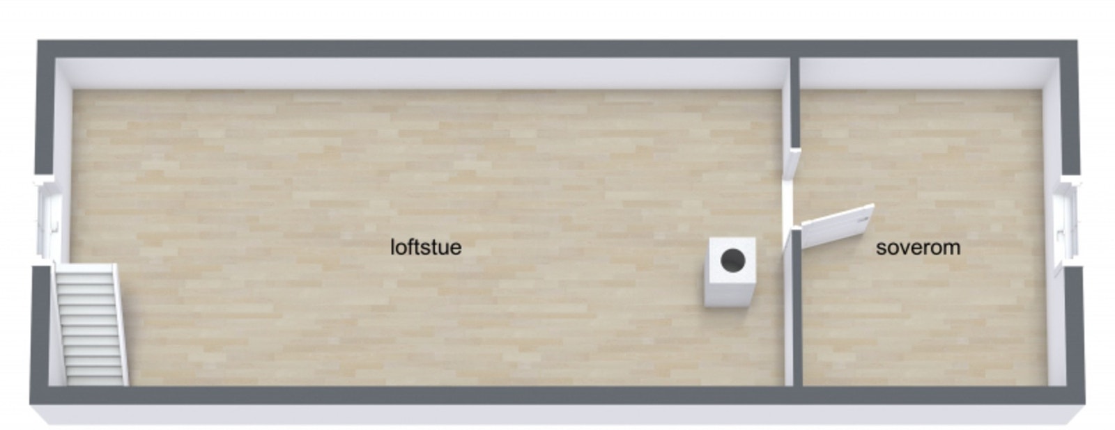 Plantegning loftetasje Galleribilde