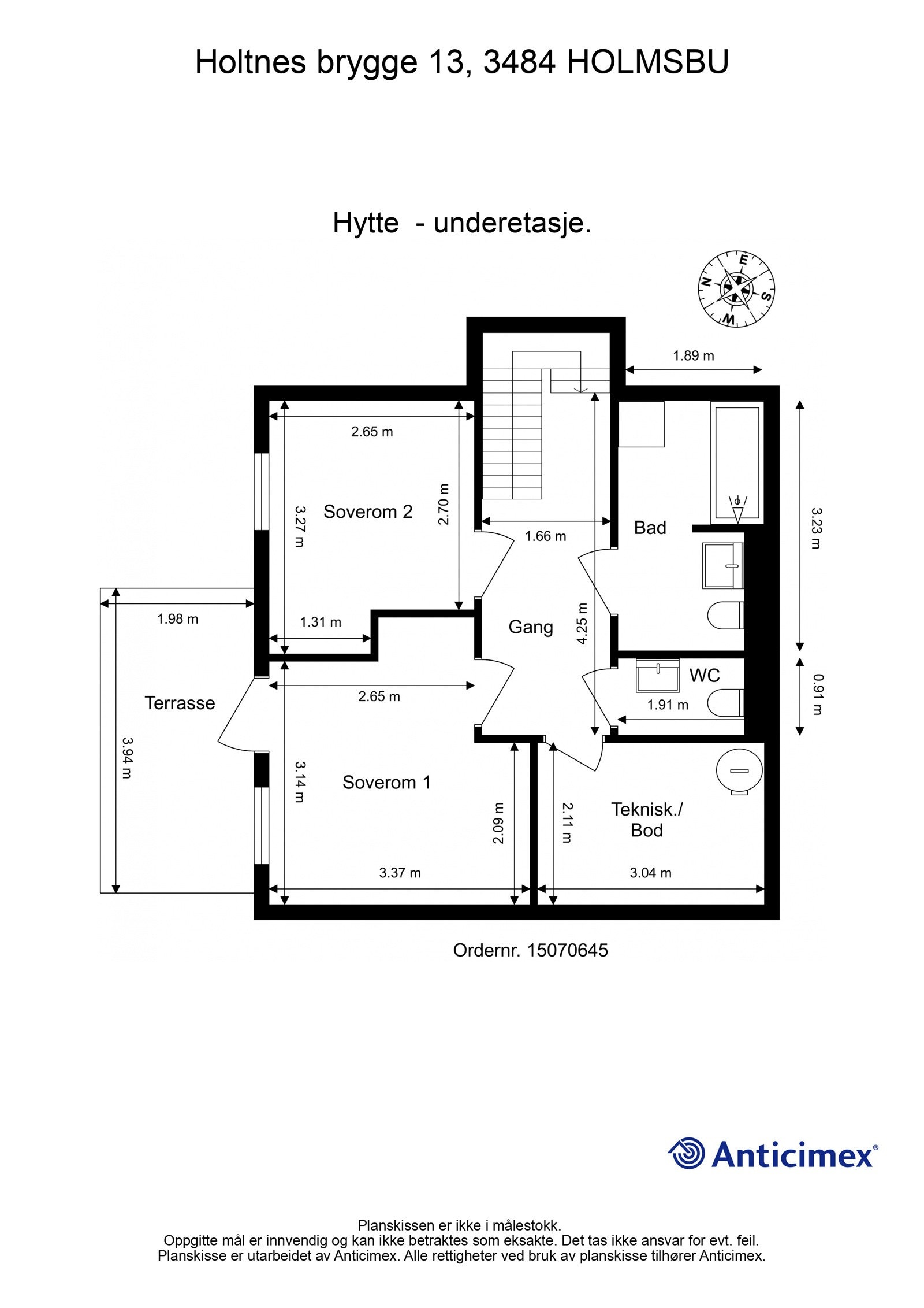 Plantegning underetasje. Galleribilde