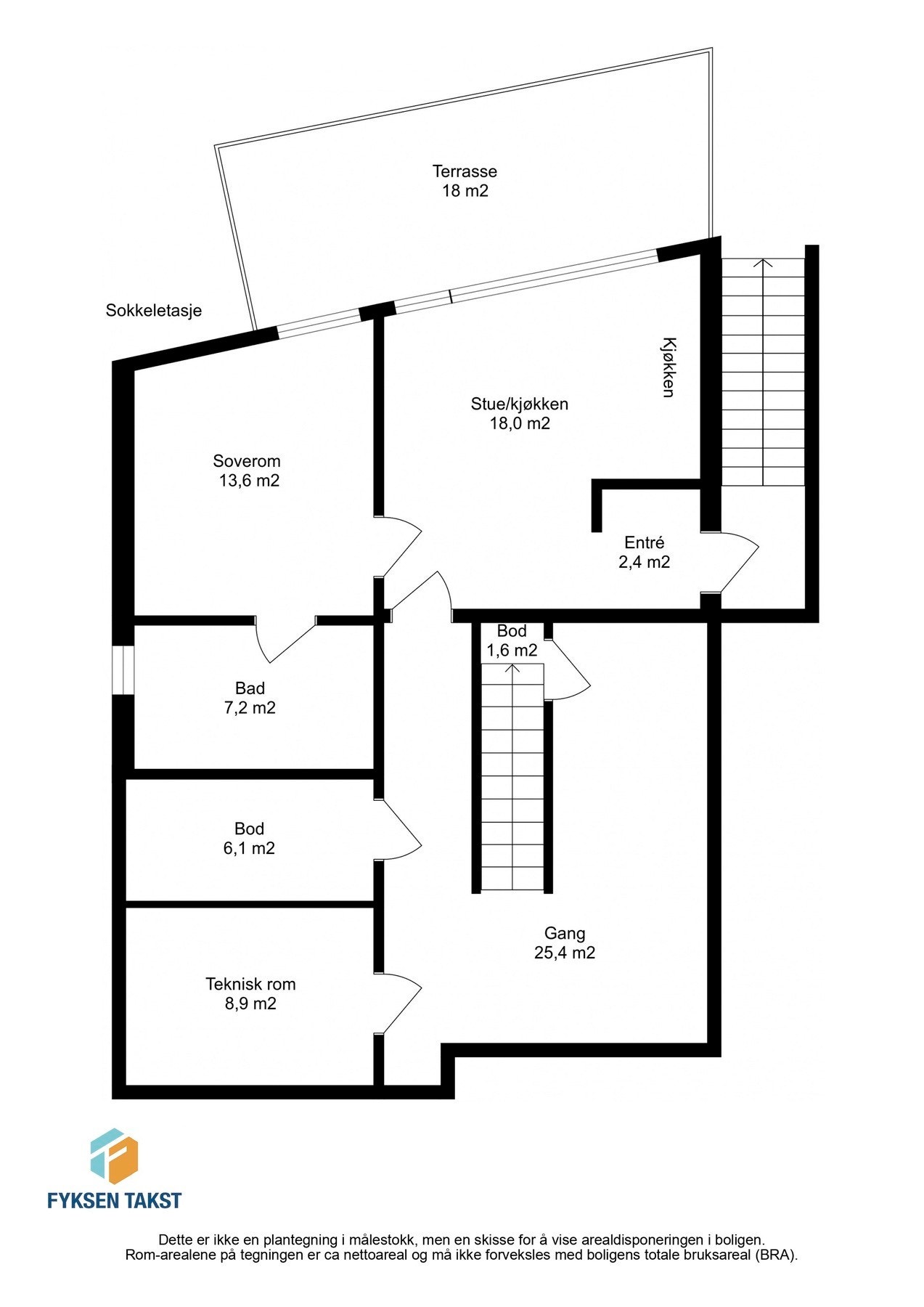 Planskisse sokkel. Galleribilde