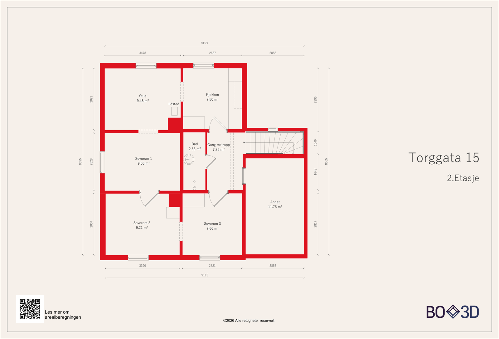 Torggata 15-2.Etasje-Useable area.png Galleribilde