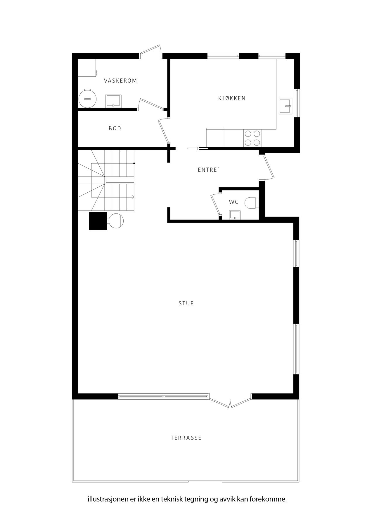 Plantegning 1.etasje Galleribilde