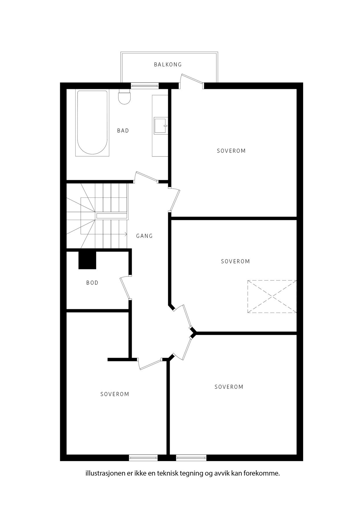 Plantegning 2.etasje Galleribilde