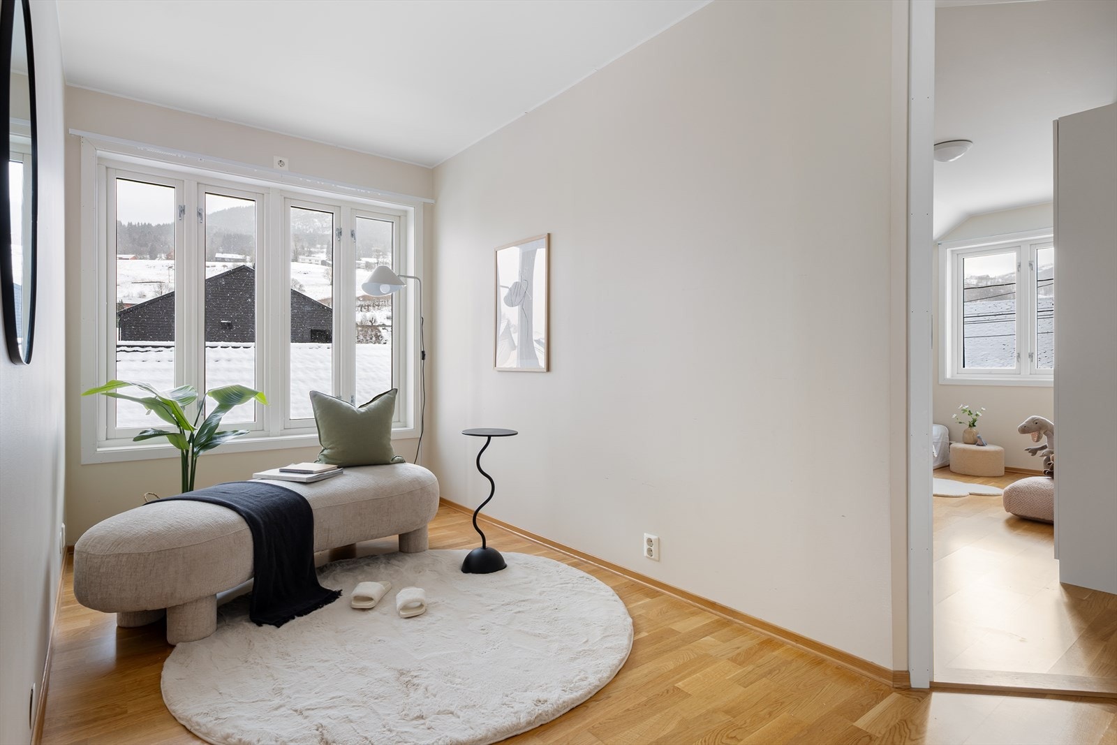 Tv-kroken kan også brukes som kontor eller et ekstra rom, om man setter opp en vegg. Galleribilde