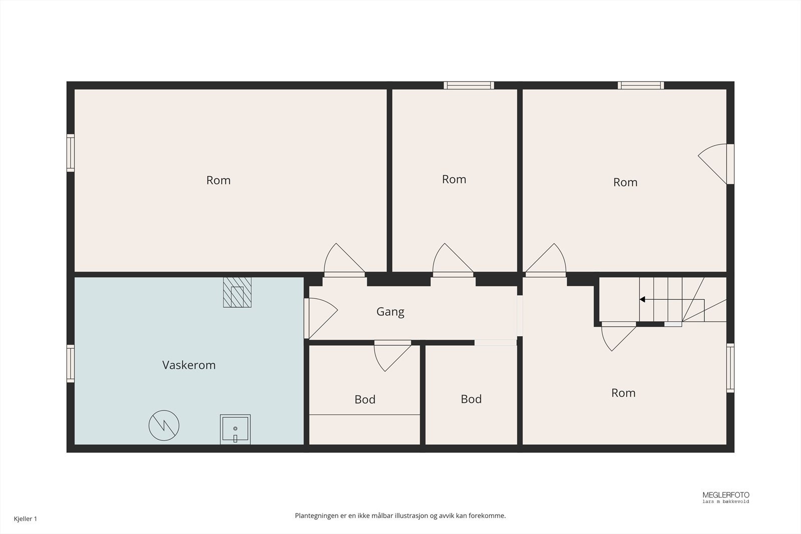 Plantegning av kjeller. Galleribilde