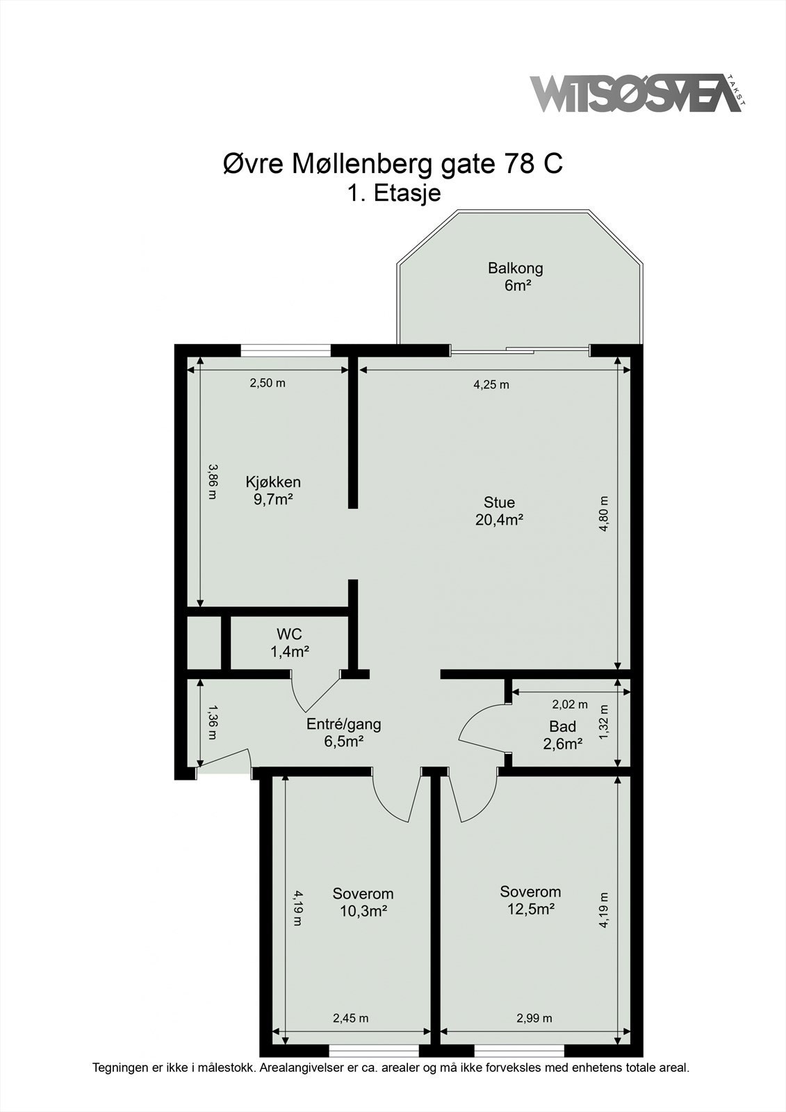 Planløsningen er arealeffektiv og utnytter leilighetens areal på en god måte. Galleribilde