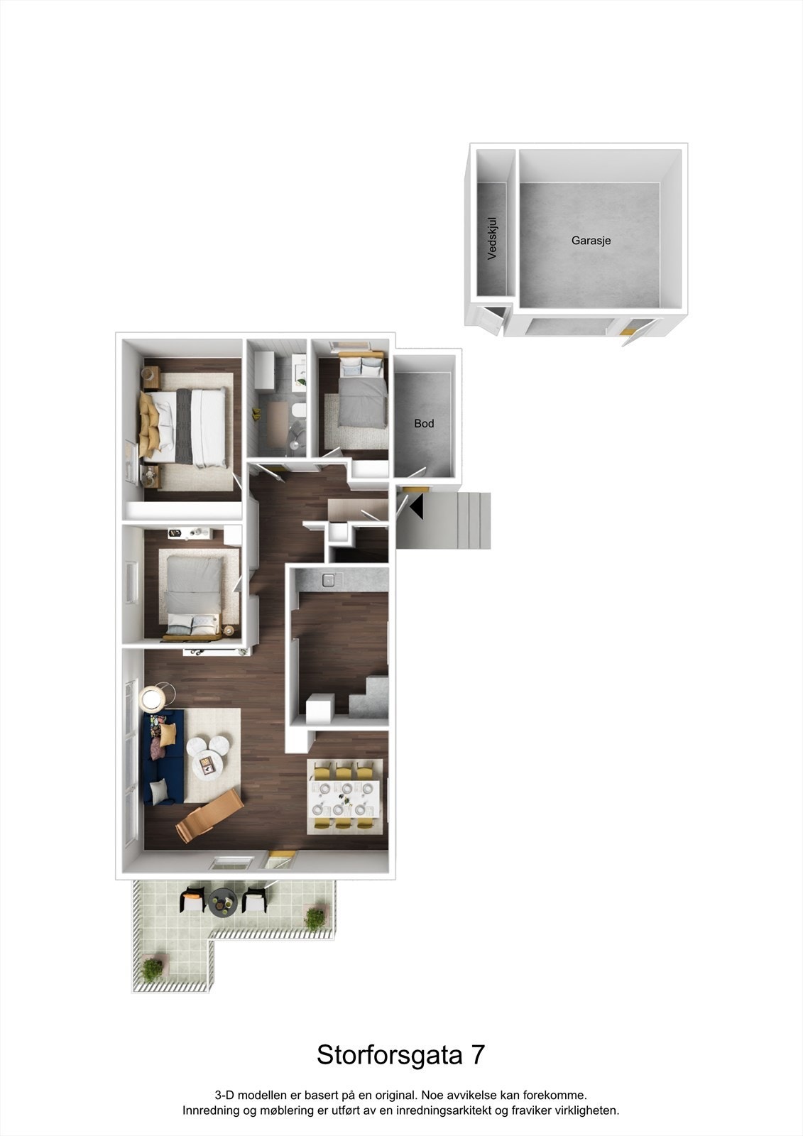 Planskisse hovedetasje Galleribilde