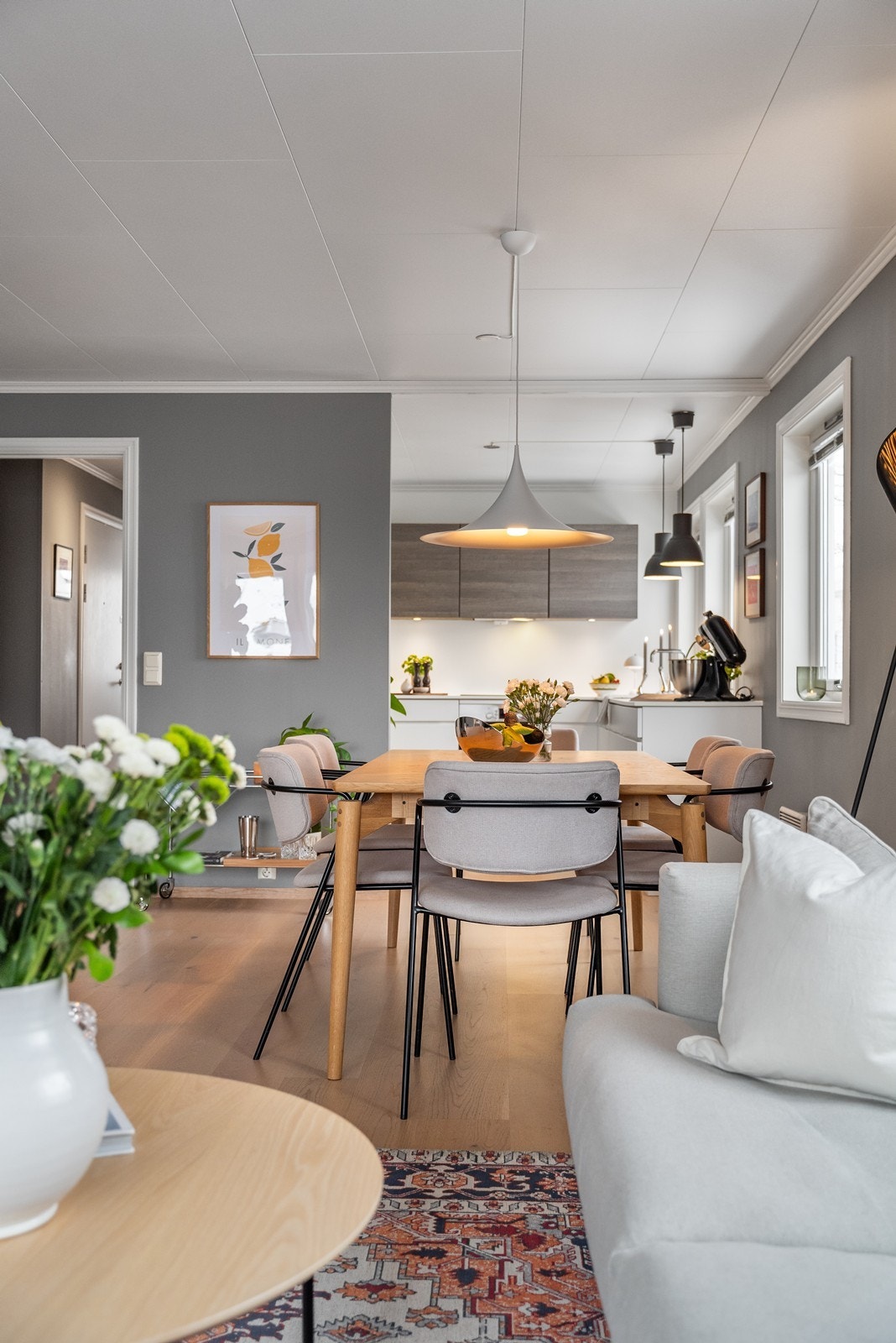 Planløsningen er smart, og leiligheten er godt utnyttet. Galleribilde