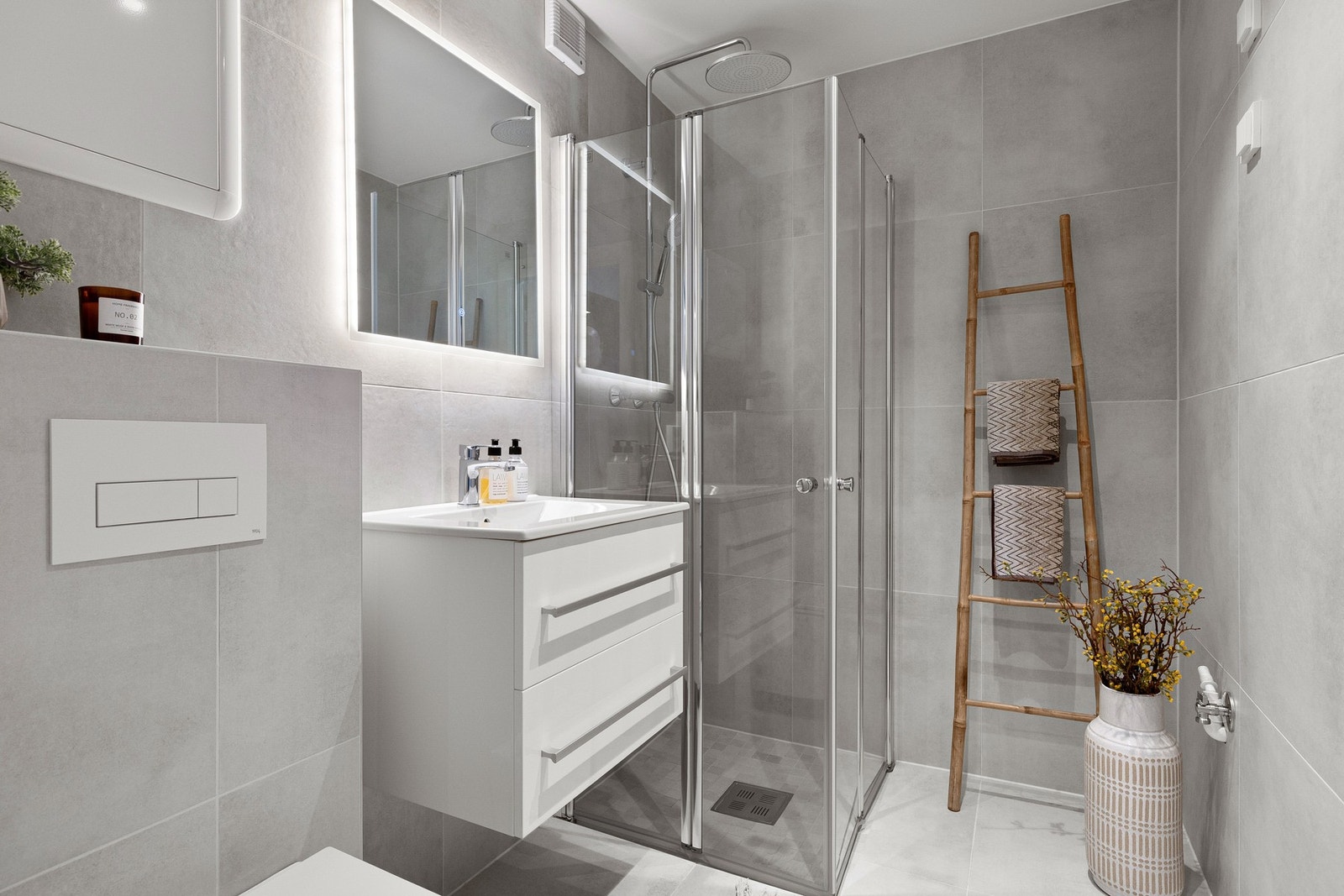 Baderommet er nyoppusset i 2026. Galleribilde