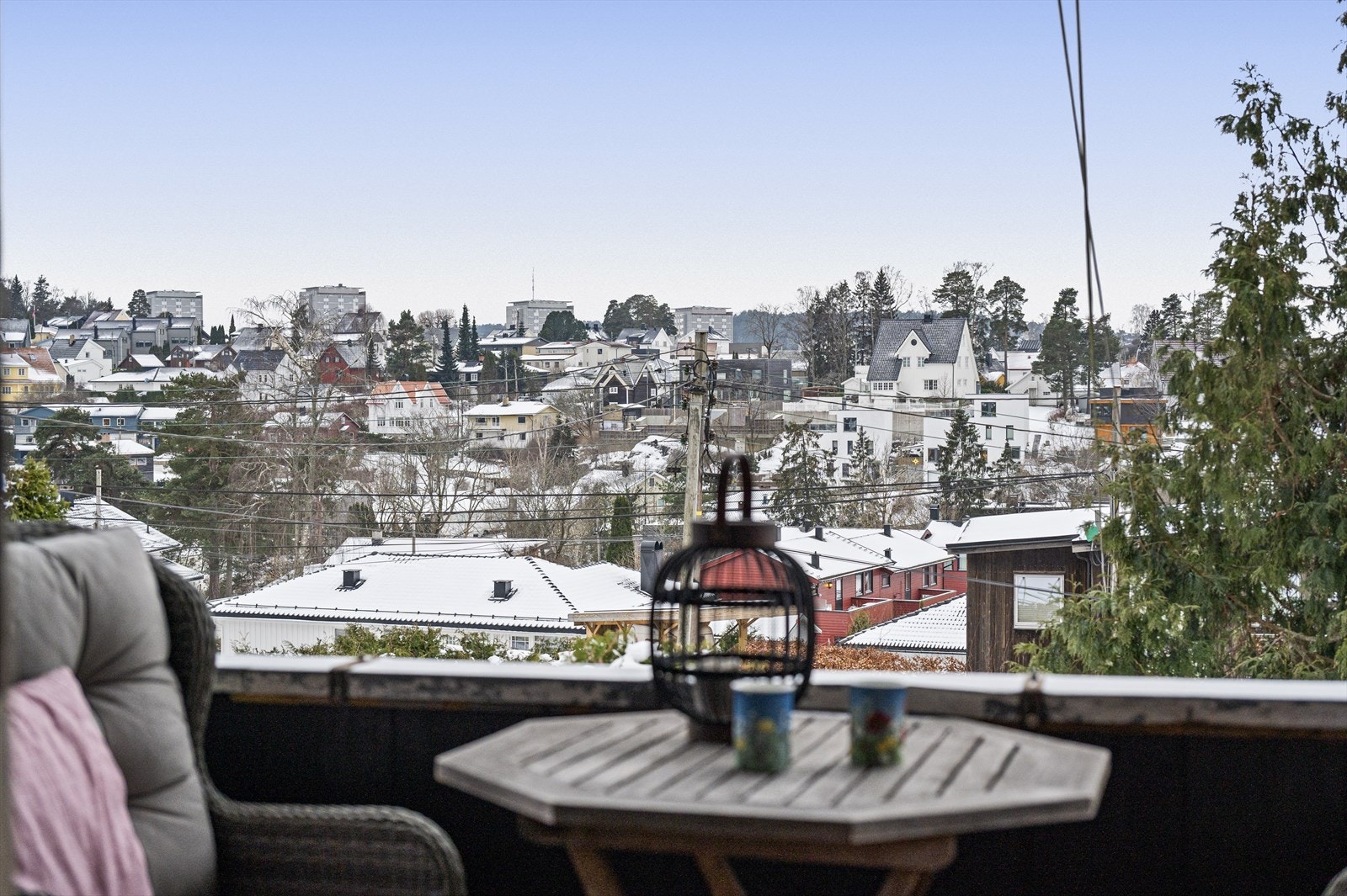 Flott utsyn fra terrassen. Galleribilde