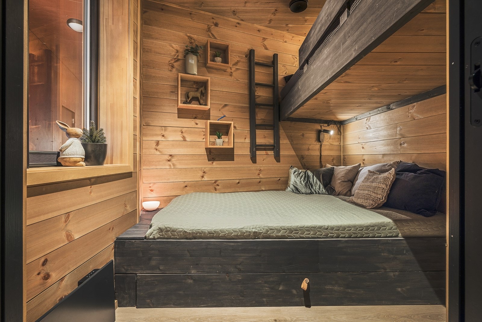 Soverommene kan innredes med for eksempel køyeseng Galleribilde