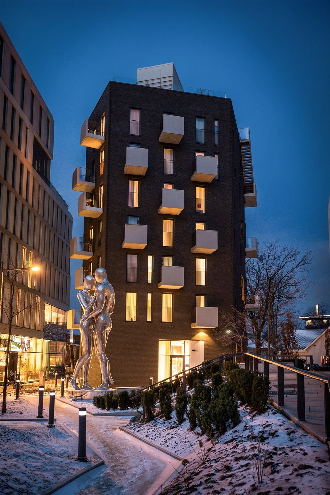 Kveldsbilde fasade Galleribilde