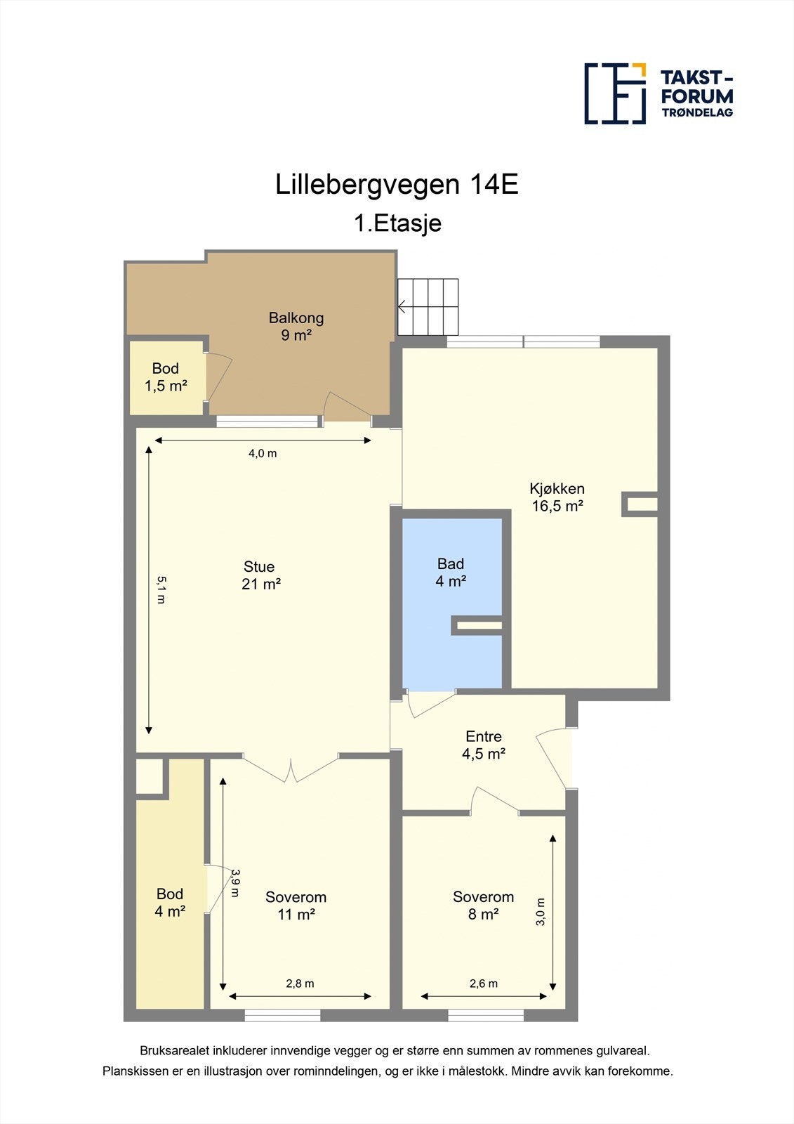 Planskisse 1. etasje Galleribilde