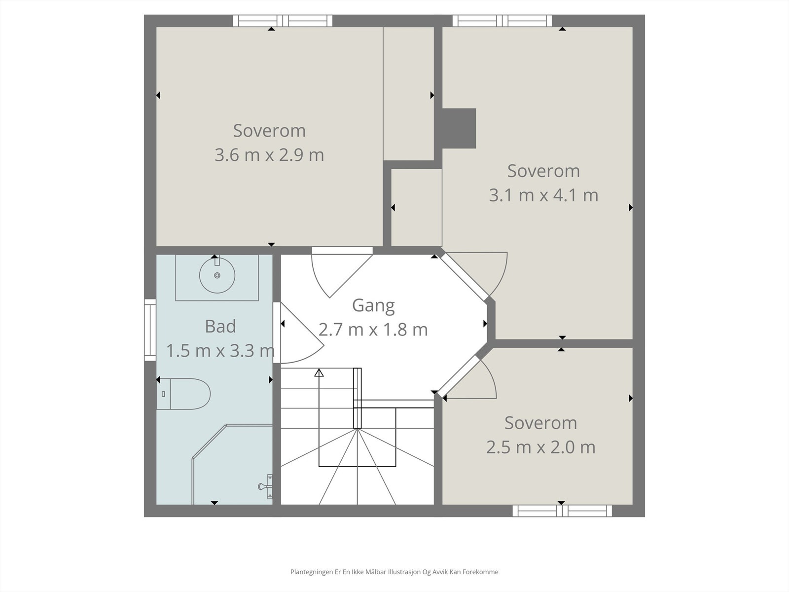 Plantegning 2.etg Galleribilde