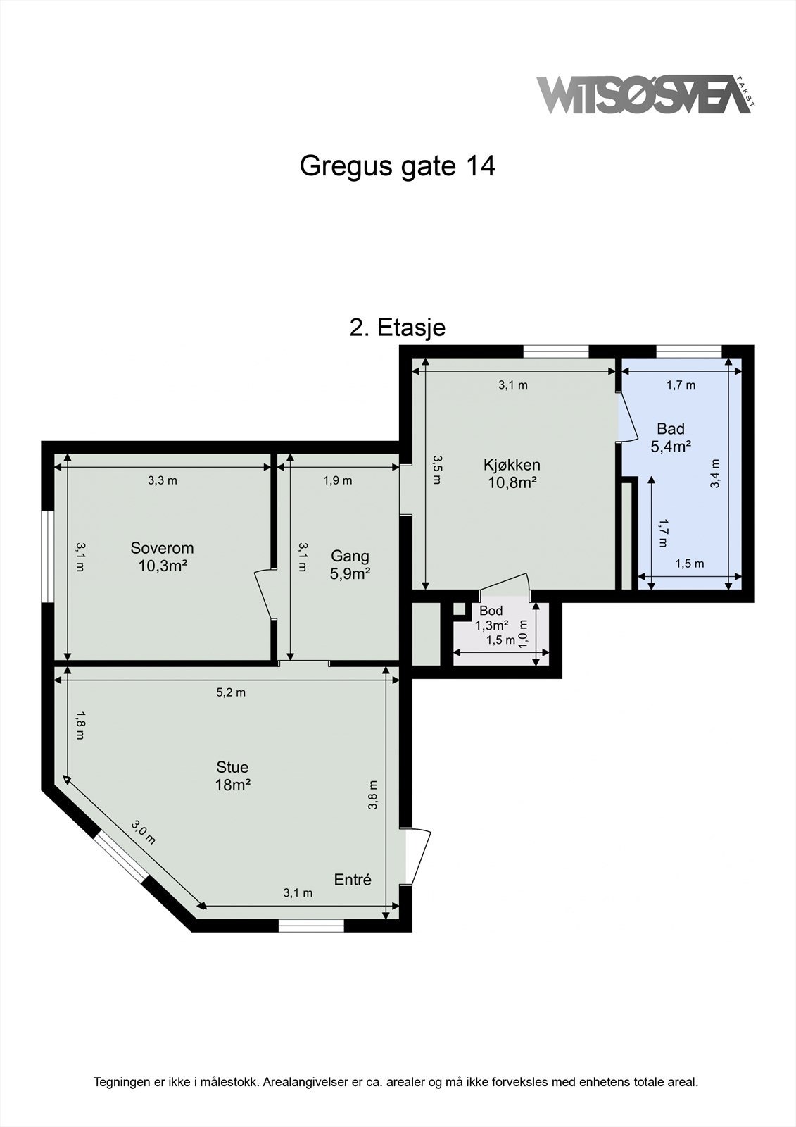 Planskisse 2. etasje Galleribilde