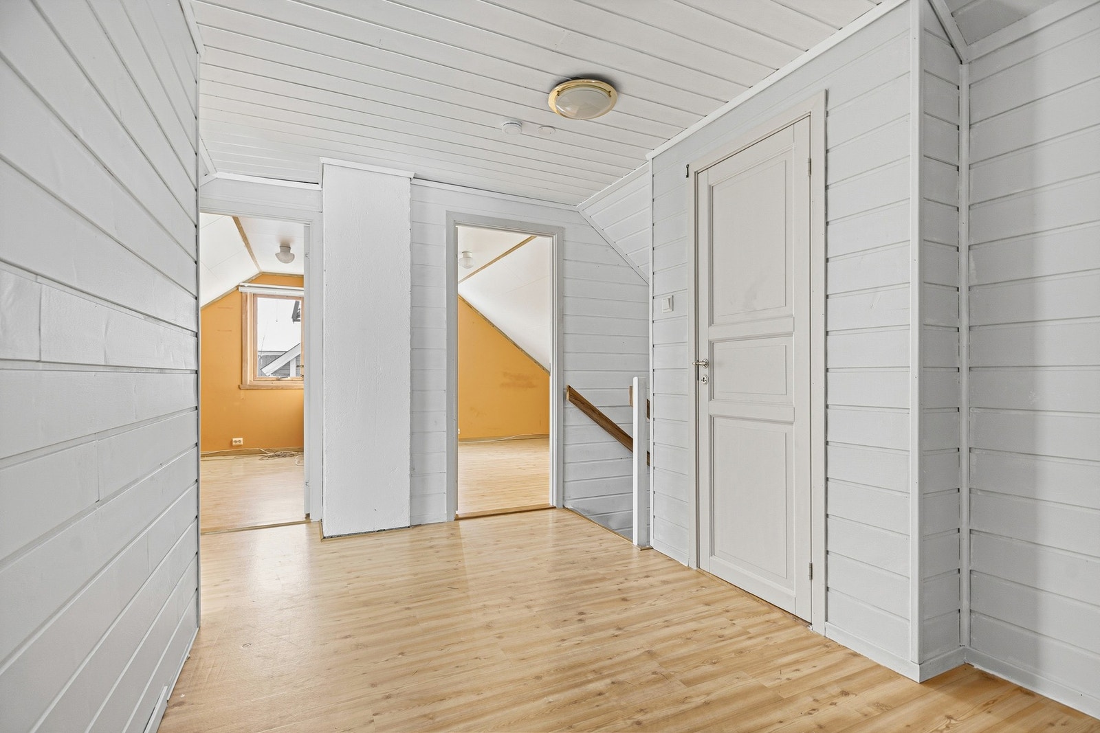 I denne etasjen finner vi 3 soverom, et kontor/TV-stue, baderom og bod. Galleribilde