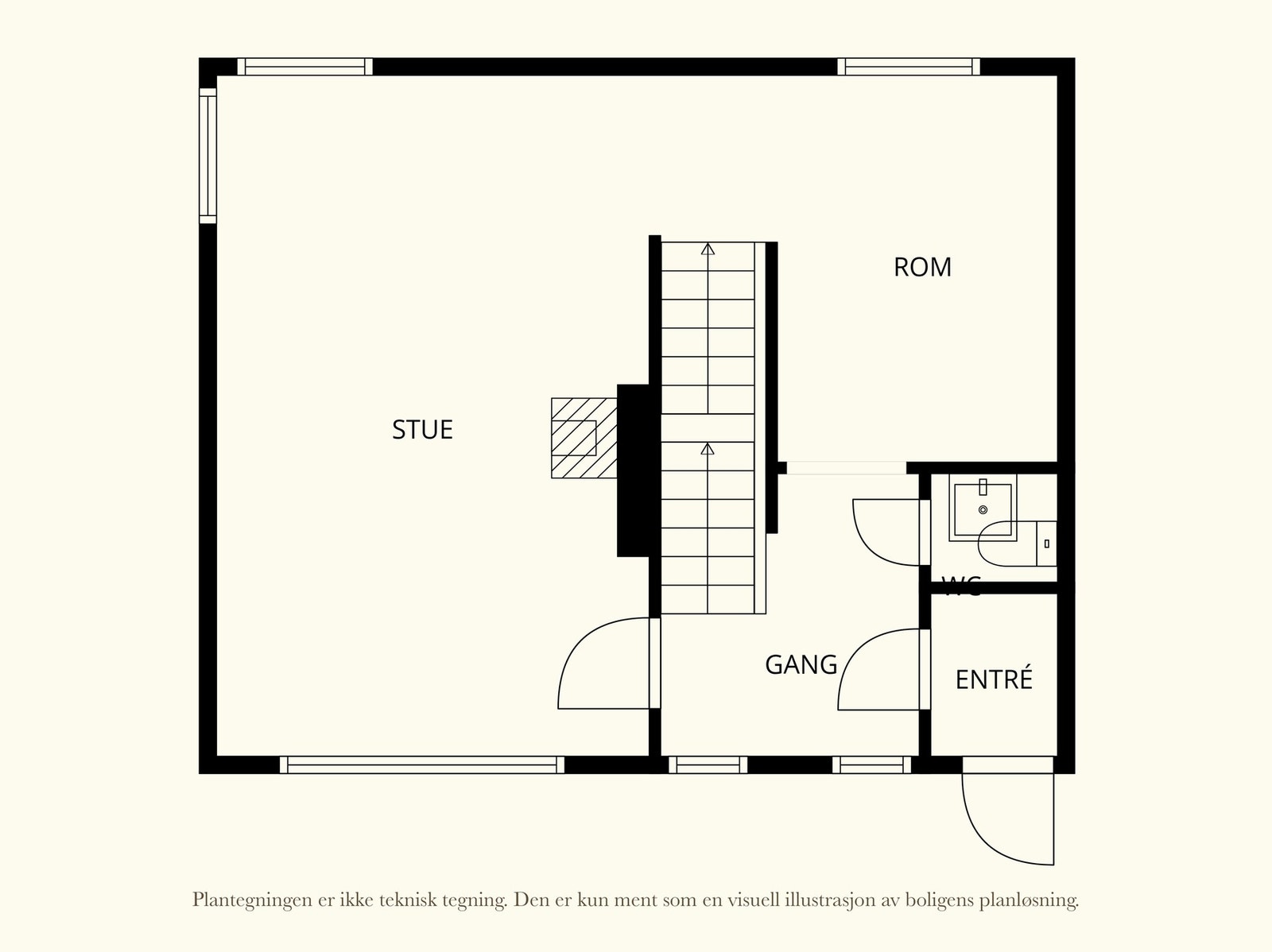 Plantegning hovedplan. Galleribilde