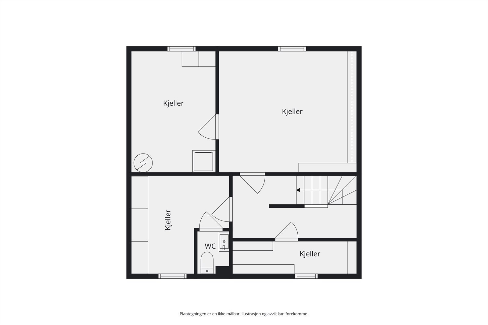 Plantegning kjeller Galleribilde