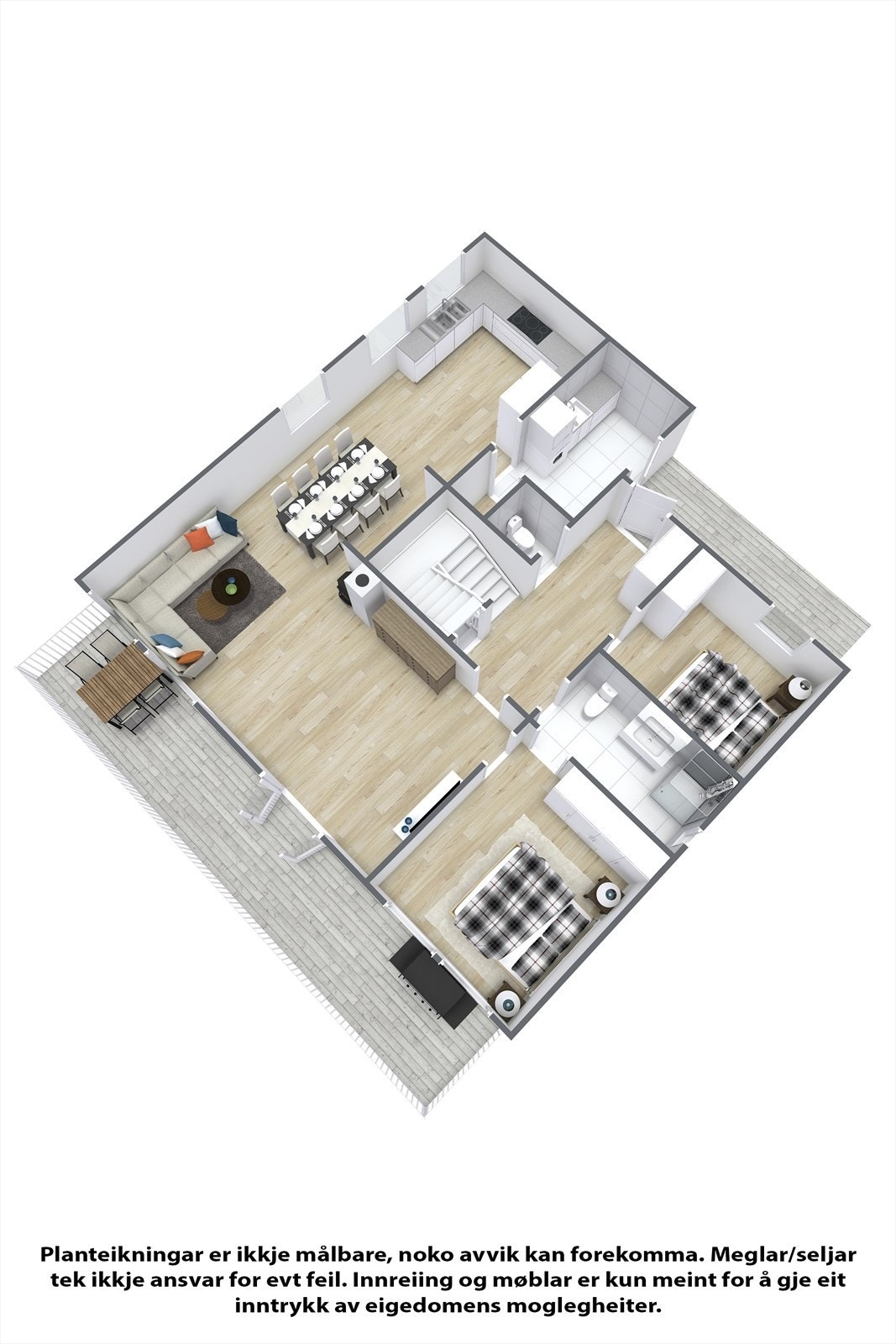 Planteikning 3D 1.etg. Galleribilde